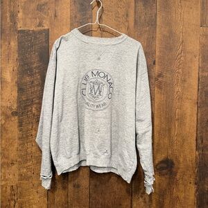 Vintage Club Monaco Gray Sweater large “trashed”